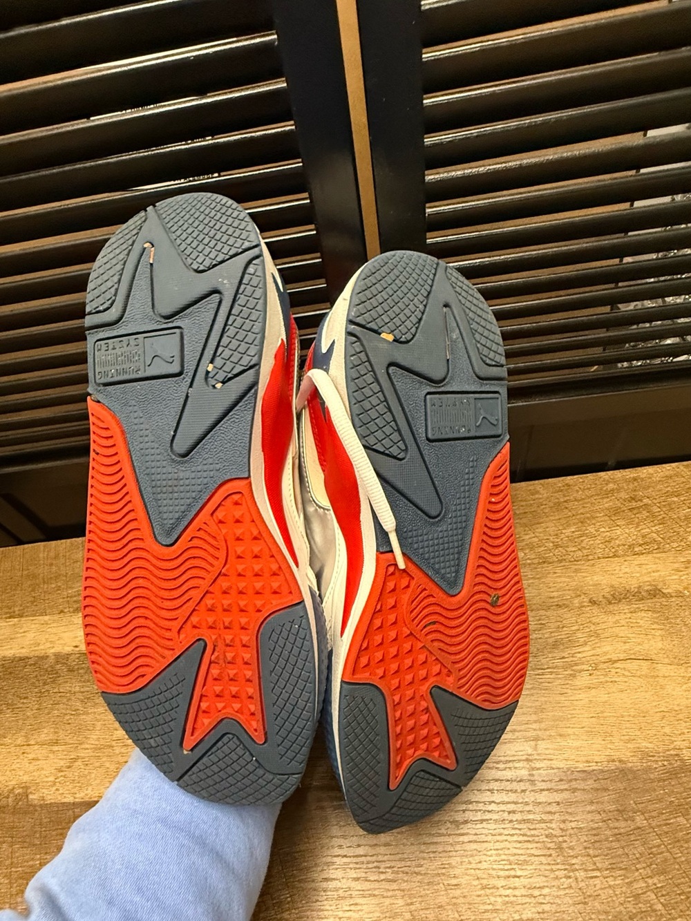 Puma Colorblock Runner Sneakers in Blue, Red & White - Picture 2 of 7